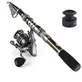 Sougayilang Telescopic Fishing Rod Reel Combos with Carbon Fiber Fishing Pole Spinning Reels and Fishing Accessories - color: Only Fishing Rod and Reel, size: 6.89 Ft Rod + XY 3000 Reel