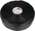 Silicone Rubber Grip Wrap for Tool Handles, Fitness and Sports Equipment - 1.7mm Thick - color: Black