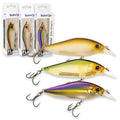 Flat Sided Japanese-Style Crankbait Elfin Shad – Medium Diving Bass Fishing Lure, Hard Bait Shad Crankbait for Freshwater Velrifya - color: 0B 3-Color Pack