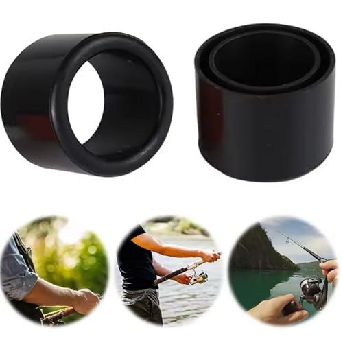 OSTARE Black Rubber Fishing Rod Holder Tube Insert Protector, Fit 2" Tube(50mm to 51mm) 8pcs