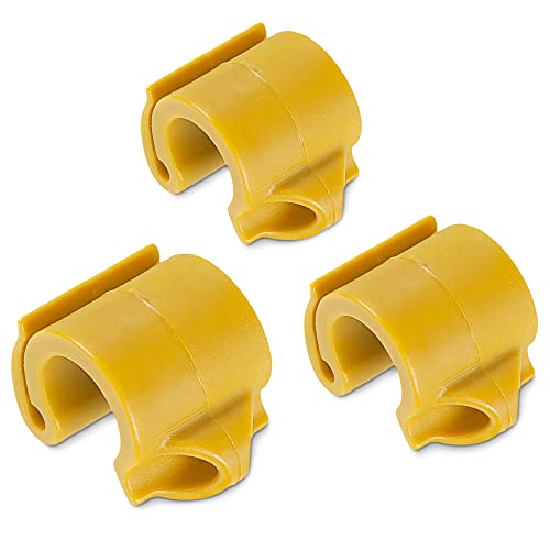 Cal Coast Cali Clip Drop Shot Weight and Hook Holder — Durable Molded Plastic Drop Shot Keeper to Prevent Line Snagging — Includes a Fishing Hook Keeper that can Hold Lures — 3 Sizes - color: Yellow