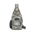 Sling Bag Crossbody Backpack for Men, Tactical Chest Shoulder Bags Daypack | Camouflage Cross Body Bag with Convertible Waterproof Shoulder Strap Trendy Casual Daypacks and Water Bottle Holder Chest Bag - color: Camouflage 2