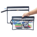 2 Layer Water-resistant Fishing Bait PVC Clear Storage Bag BaitShield Tackle Bag Storage for Bait Tackle Lures Soft Plastics and Fishing Gear Large Capacity 2 Size (1Pc Medium+1Pc Large)