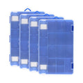 Shakespeare Tacklebox Fishing Tackle Storage, Blue Swirl, 4-Pack, Customizable, Dual-Latching System, Built-In Rod Holder, Compact, Lightweight - style: 4pk Blue Swirl