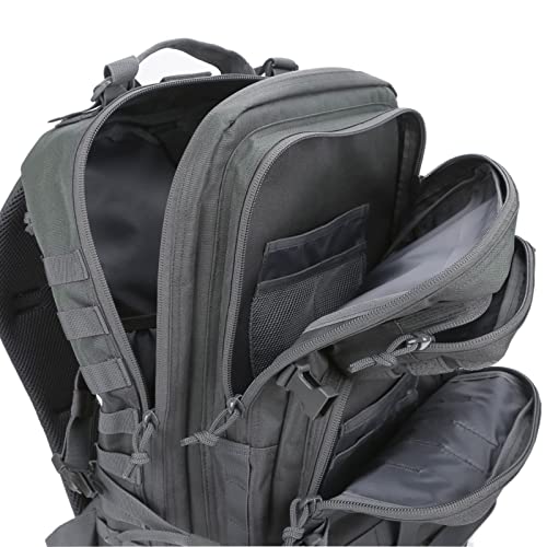 REEBOW GEAR Tactical Backpack for Men Military Tactical Bag Pack Army Molle Survival Bags Backpacks - color: Gray