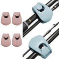 Fishing Rods Belt Rod Straps, Fishing Rod Clip Fit for Casting Rods, Spinning Rods Bass Rod and Fly Rods (4 Color, 4 pcs) (PINK) - color: PINK