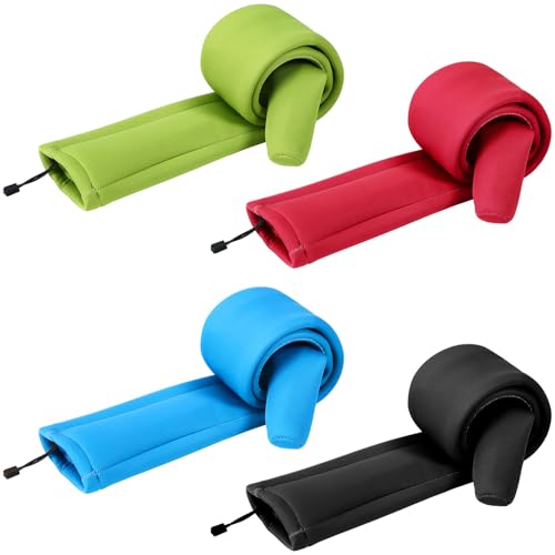 4 Pack Neoprene Fishing Rod Sleeves Fishing Rod Cover Protective Sock for Poles 6-8 ft for Puncture Resistant Sock for Casting, Trolling, Spinning