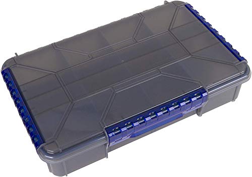 Flambeau Outdoors Zerust MAX WP5012ZM Ultimate Waterproof Tuff Tainer - Double Deep - 12 Compartments and 5 Removable Dividers - 14" L x 8.89" W x 3.02" - Fishing and Tackle Storage Utility Box - size: 14" Divided Double Deep