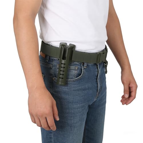 Slide-in Fishing Rod Hip Holster: 2pcs Hands-Free Waist Rod Holder Pole Gear with Stash Pocket for Fly & Bank Fishing - color: Green tube