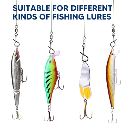 AGOOL Fly Fishing Snap Clips, 100/150pcs Quick Change Lure Clips Micro Fly Swivels Snaps Stainless Steel No Knot Snap Connectors Fly Hook Lure Snap for Flies, Jigs, Lures 3 Sizes - size: Size S-5.5LB-100pcs