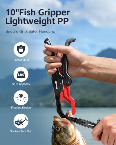 Fishing Tools Kit, 7pc Fishing Pliers Kit with Fillet Knife, Split Ring Pliers, Braid Scissors, Fish Gripper, Ruler, Sharpener & Lanyard, Saltwater & Freshwater Fishing Gear & Fishing Gifts for Men