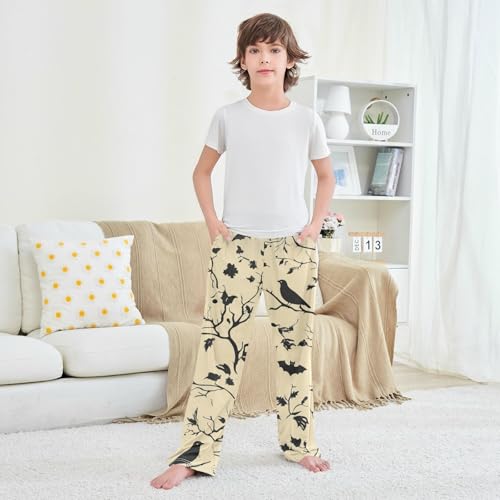 Pajama Pants Long Sleep Pant Elastic Waist Pajama Bottoms with Pockets - color: Color 2, size: 13-14 Years