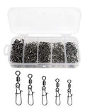 Fishing Swivels Snaps Set, Rolling Bearing Swivel with Duo Lock Snap Connector for Saltwater Freshwater Fishing