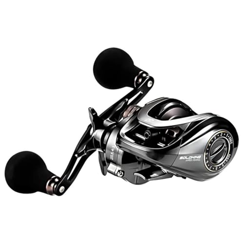 HIAW Pro Baitcasting Fishing Reel 11+1BB 7.2:1/5.4:1 High-Speed Gear Ratio,21LB Drag Power,Ultra Smooth, Compact Design,Durable and Long-Lasting - color: 7.2 Deep Spool Left Hand