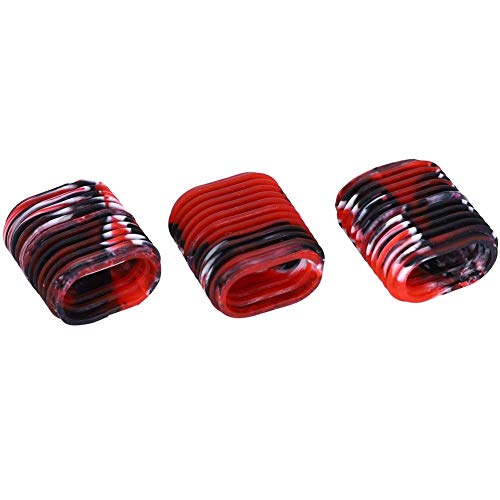 HERCHR Fishing Reel Grip, 5 pcs Non-Slip Rubber Universal Casting Spinning Fishing Rod Sleeve Baitcaster Knob Covers Fishing Reel Handle Grip - color: Red