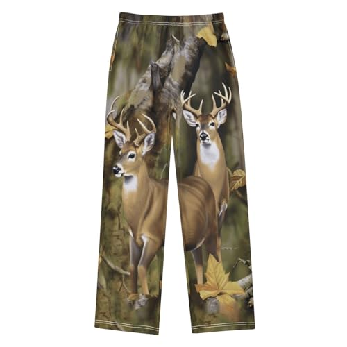 Pajama Pants Long Sleep Pant Elastic Waist Pajama Bottoms with Pockets - color: Color16, size: 6-8 Years