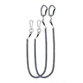 HERCULES M4 Fishing Lanyard, Fishing Pole Tether, Kayak Paddle Leash, Heavy Duty Retractable Coiled Lanyard for Fishing, Rods, Pliers, Boating, Paddles, Kayak - color: Pack of 2 Grey, 17.7" Plus