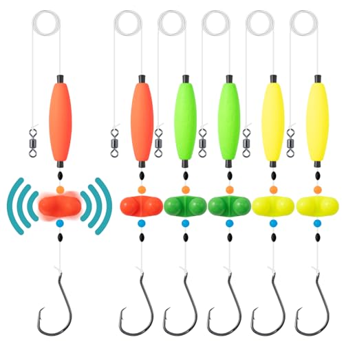 Catfish Rigs Catfish Float Rigs Catfishing Tackle Santee Rig 5/0 6/0 Circle Hooks for Peg Floats Catfish - size: 5/0 HOOK * 6PCS