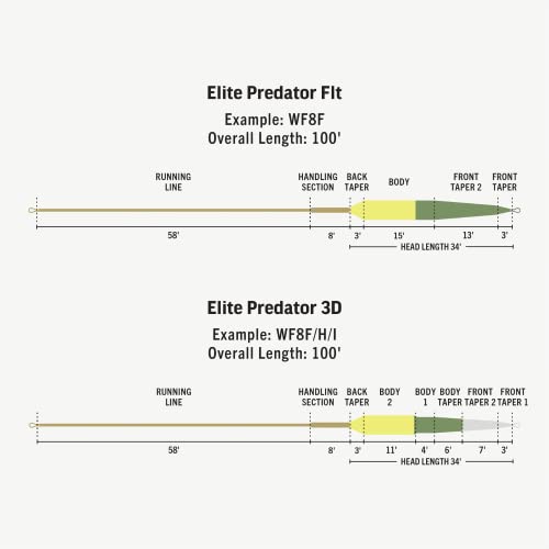 Rio Elite Predator Fly Line, Designed to Cast Large & Heavy Flies, Low-Stretch & Ultra-Slick Performance, 100ft - size: WF7F, style: Fast Sinking