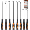 HORUSDY 8-Piece Professional Hook and Pick Set for Automotive Precision Work, Oil Seal Puller, O-Ring & Gasket Removal Tools with Ergonomic Handles for Mechanics, DIY Car Repair - size: 8-Piece