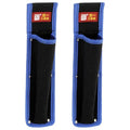 HARFINGTON 2pcs Welding Rod Pouch 12.26" x 3.15" x 9.45" Canvas Welding Rod Bag Leather Electrode Holder with Waist Belt Rivet Reinforcement for Storage Welding Tools, Black Blue - size: 12.26" x 3.15" x 9.45"
