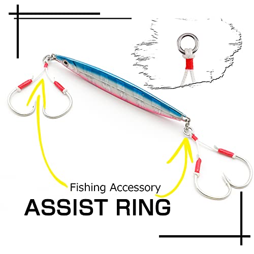 AMYSPORTS High Strength Solid Ring Fishing Lure Connector Fishing Rings Kit Line Saltwater Solid Ring Fishing Freshwater Loop - size: Size1 (66lb) 50 pcs
