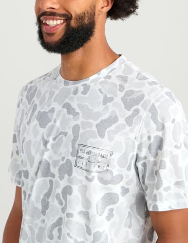 HUK Men's Drift Short Sleeve Lightweight Jersey Crew, Performance Fishing Shirt with UPF Sun Protection - color: White, size: Medium