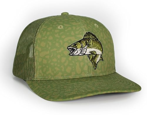 Paramount Outdoors Fly Fishing Hat Series Comfort Snap Snapback Cap for Men - color: Walleye