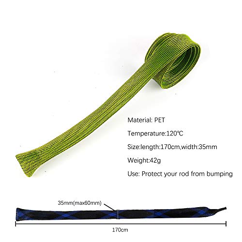 10Pcs Rod Sock Fishing Rod Sleeve Cover Protector Gloves Tools. Flat or Pointed End/Spinning or Casting Rods. Sea or Spinning Fishing Rod