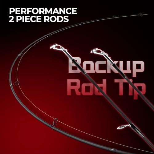 KastKing Royale Legend II Twin Tip Fishing Rod and Reel Combos, Spinning & Casting Combo, IM6 Graphite 2Pc Blanks, Extra Backup Tip Section, Stainless-Steel Guides, KastFlex Technology, EVA Handles - style: Cast: Right Reel, 6'6''- M Rod(2 Pcs + Extra Tip