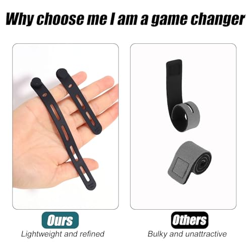 34pcs Silicone Fishing Rod Straps, 2 Sizes Stretchy Reusable Waterproof Rubber Bands Belts for Pole Storage Cable Ties Flying Spinning Casting Rods (Black)
