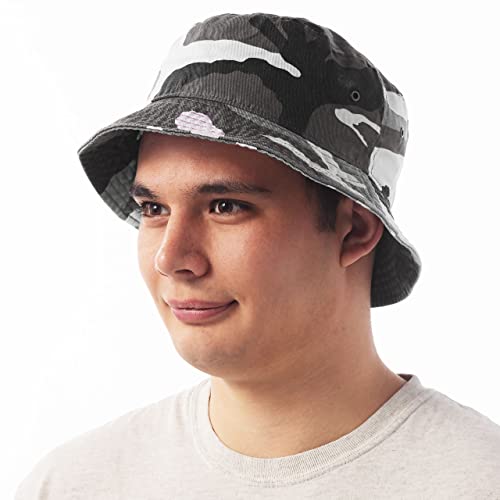 Cotton Bucket Hat Packable Sun Hat – Unisex Summer Travel Beach Fisherman Hat for Men Women Outdoor Fishing Hiking - color: City Camouflage, size: Small-Medium