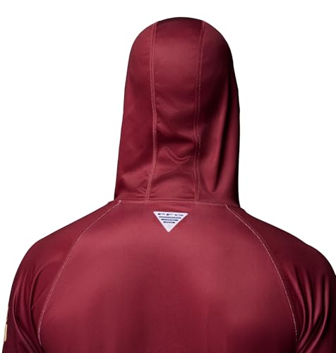 Columbia Men's Collegiate Super Terminal Tackle Hoodie - color: Fsu - Cabernet/Black, size: Medium