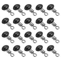 PATIKIL Cross-Line Fishing Swivels Bead, T Shape Pulley Slide Rig Rolling Swivels Fishing Hooks Connector Terminal Tackle - color: Black, size: 0.5"x0.3"