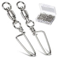 AMYSPORTS High Strength Fishing Snap Swivels - Stainless Steel Ball Bearing Swivels - Saltwater & Freshwater Fishing - size: Size 2+2 (48lb) 50 pcs