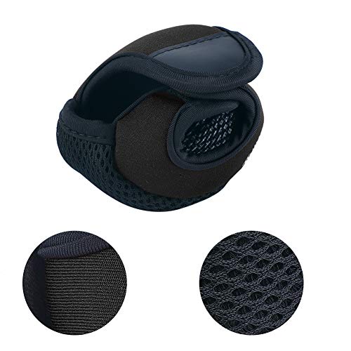 BORDSTRACT Fish Speed Reels Cover Case, Nylon Neoprene Waterproof Breathable Materials Baitcasting Reel Protector Soft Bag 5.91×4.53inch(Black)