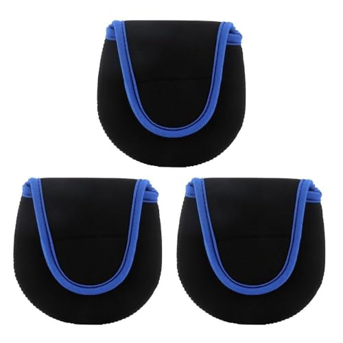 3-Pack Fly Fishing Reel Covers – Shockproof Neoprene Protective Case for Fishing Reels, Durable Storage Bag