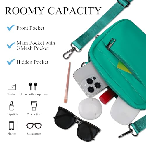 MAXTOP Small Crossbody Bags for Women Belt Bag Fanny Pack with Adjustable Strap - color: Blackish Green, style: Small Crossbody Bag