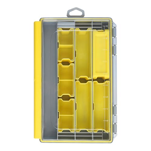 OROOTL Waterproof Fishing Tackle Box Organizer Versatile Storage Organizer Box with Adjustable Dividers Transparent Tackle Boxes Saltwater Freshwater Fly Fishing Accessories Gift for Men - style: XC-49 (14.17"x8.9"x1.89")-1pcs