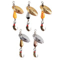 Trout Spinners - Fly Trout Fishing Lures for Bass Salmon Pike, Smallmouth Bass Lures with Brass Spinner for Lake River Fishing - color: Style A-0.1oz/5PCS