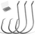Circle Hooks Fishing Hooks Saltwater, 100/150pcs 2X Strong Octopus Hooks Catfish Hooks Octopus Circle Hooks Offset Sport Circle Hooks for Catfish Bass Large Fish Hooks Size:8#-10/0 - size: 100pcs 9/0