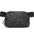 Pander Two Way Zipper Fanny Pack Nylon Everywhere Belt Bag for Women, Water Repellent Waist Packs, Crossbody Bags with Adjustable Strap (Grey Leopard) - color: Grey Leopard