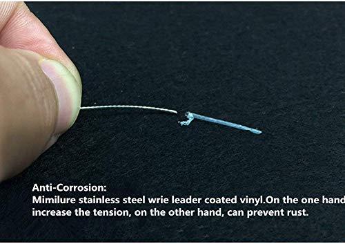 10LB-200LB Fishing line Wire Leader Vinyl Coated Stainless Steel Trace Lures Leader Wire 10 Meter,with 20pcs Crimps Sleeves,Black & Silver Select - size: 200LB