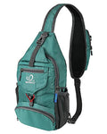 WATERFLY Packable Small Crossbody Sling Backpack Shoulder Chest Bag Daypack for Hiking Traveling - color: Green