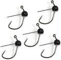 Harmony Fishing - Tungsten Weedless Wacky Jigheads (5 Pack, Black) [Finesse jig Heads for Wacky Worms/senkos] - size: 1/8 oz (5 Pack)