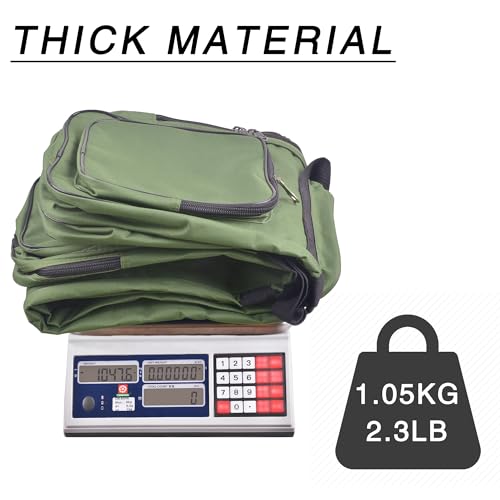 Fishing Pole Bag,3 Layers Oxford Folding Rod Carry Case,4.27FT Fishing Rod Reel Tackle Storage Bag Case Waterproof Camouflage Travel Fishing Cover Bag