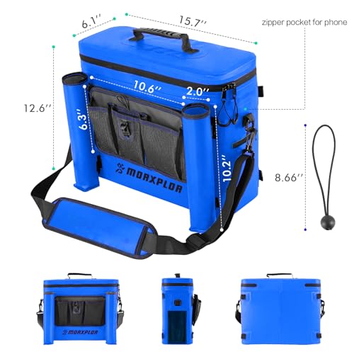 MORXPLOR Kayak Cooler,Waterproof Kayak Seat Back Cooler for Kayaking,Kayak Accessories Cooler Bag,Protable Ice Chest,Beach Cooler,Travel Cooler for Camping or Lunch Bag - color: Dark Sea