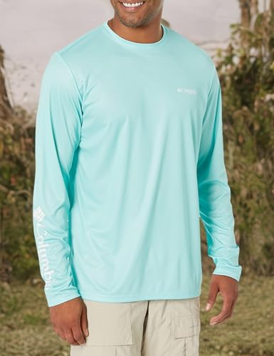 Columbia Men's Terminal Tackle PFG Statetriot Long Sleeve - color: Gulf Stream/White Fl, size: Small