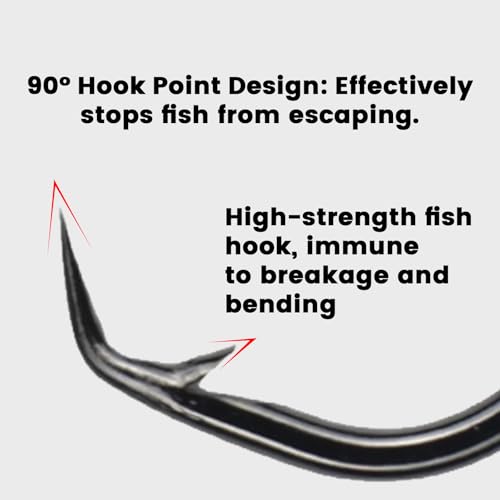 20pcs Circle Fishing Hooks Big Fish - Heavy Duty Saltwater Fishing Gear for Big Game Like Tuna, Gt, Marlin - Trout Fishing Supplies, Circle Hooks Saltwater, Fishing Hooks
