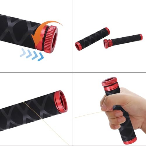 Fishing Knot Tying Tool, Fishing Line Dragger, Fishing Line Knotting Device, Assist Device Dragger for Freshwater and Saltwater Bobbin Knotter Spooling Pulling Rod Pull Drag Tools - color: Red